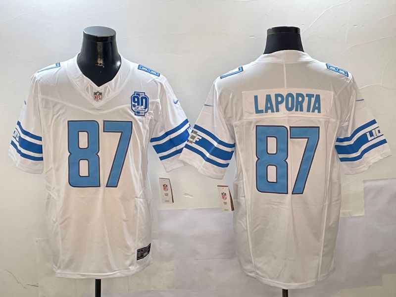 Men Detroit Lions #87 Laporta White three generations 2024 Nike Limited NFL Jersey style 01021->detroit lions->NFL Jersey
